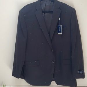 Chaps mens sport coat 50 regular wool black new with tags 2 buttons Ralph Lauren